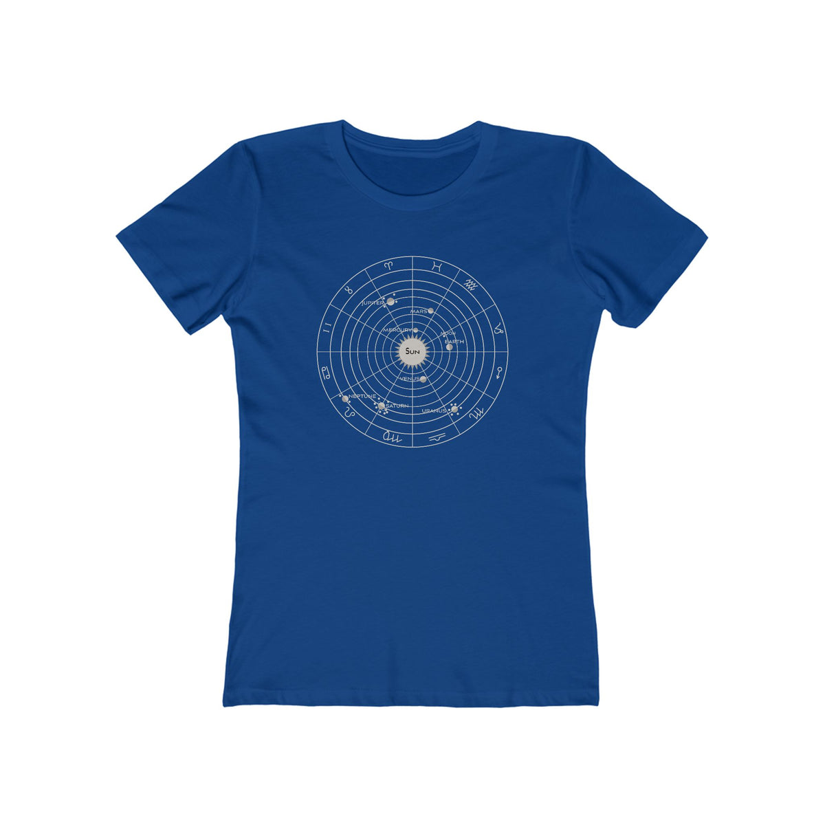 Solar System and Zodiac T-Shirt Women's