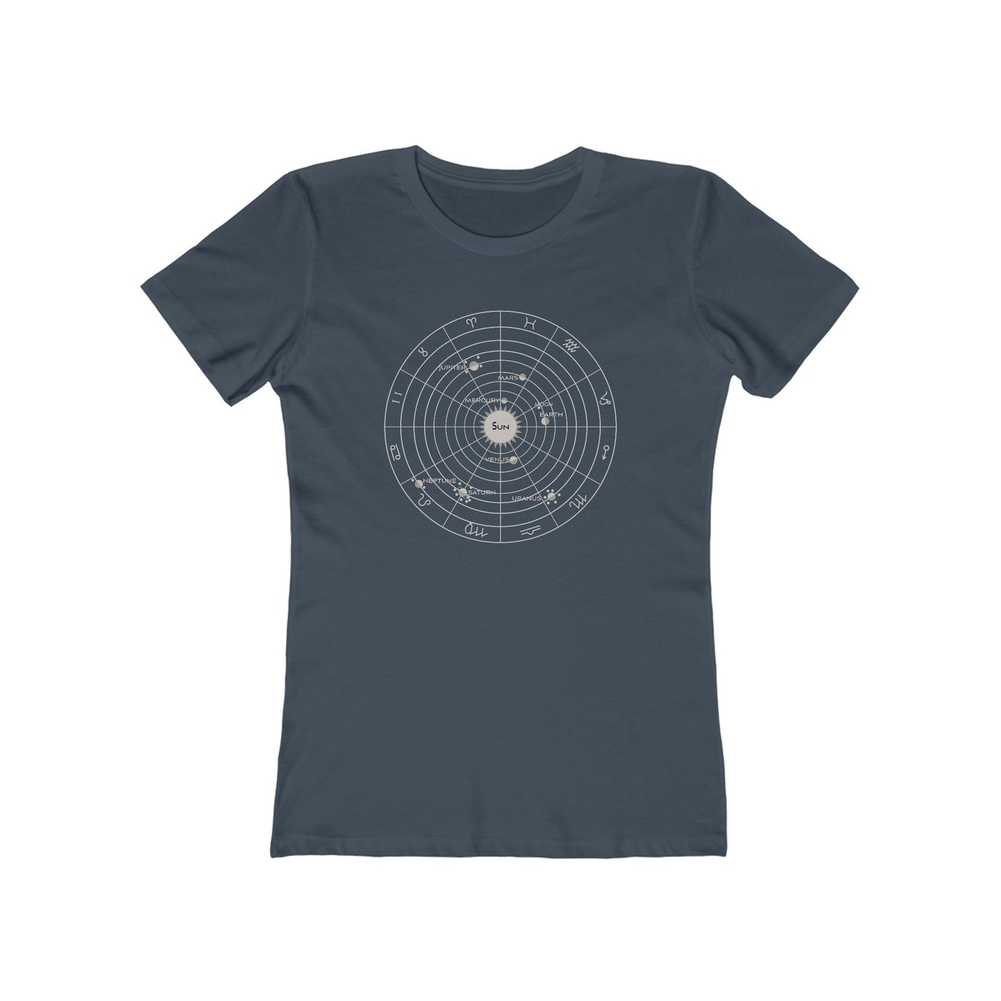Solar System and Zodiac T-Shirt Women's
