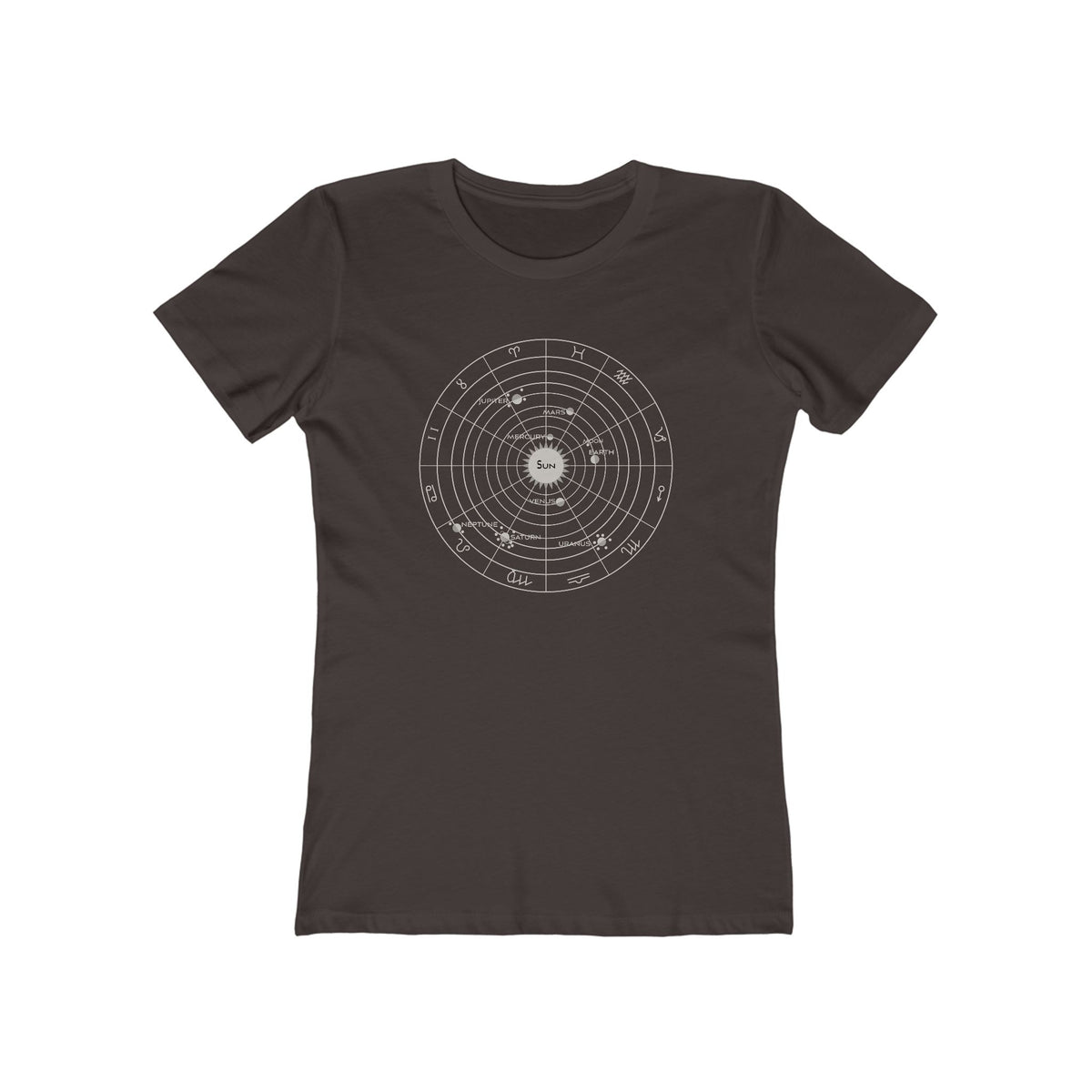 Solar System and Zodiac T-Shirt Women's
