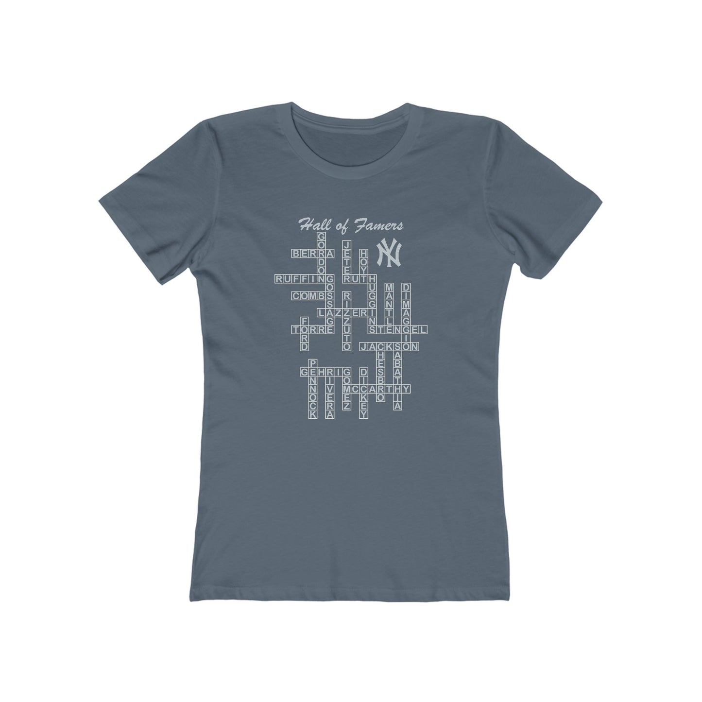 NY Yankees Hall of Famers - Crossword - Women's T-Shirt