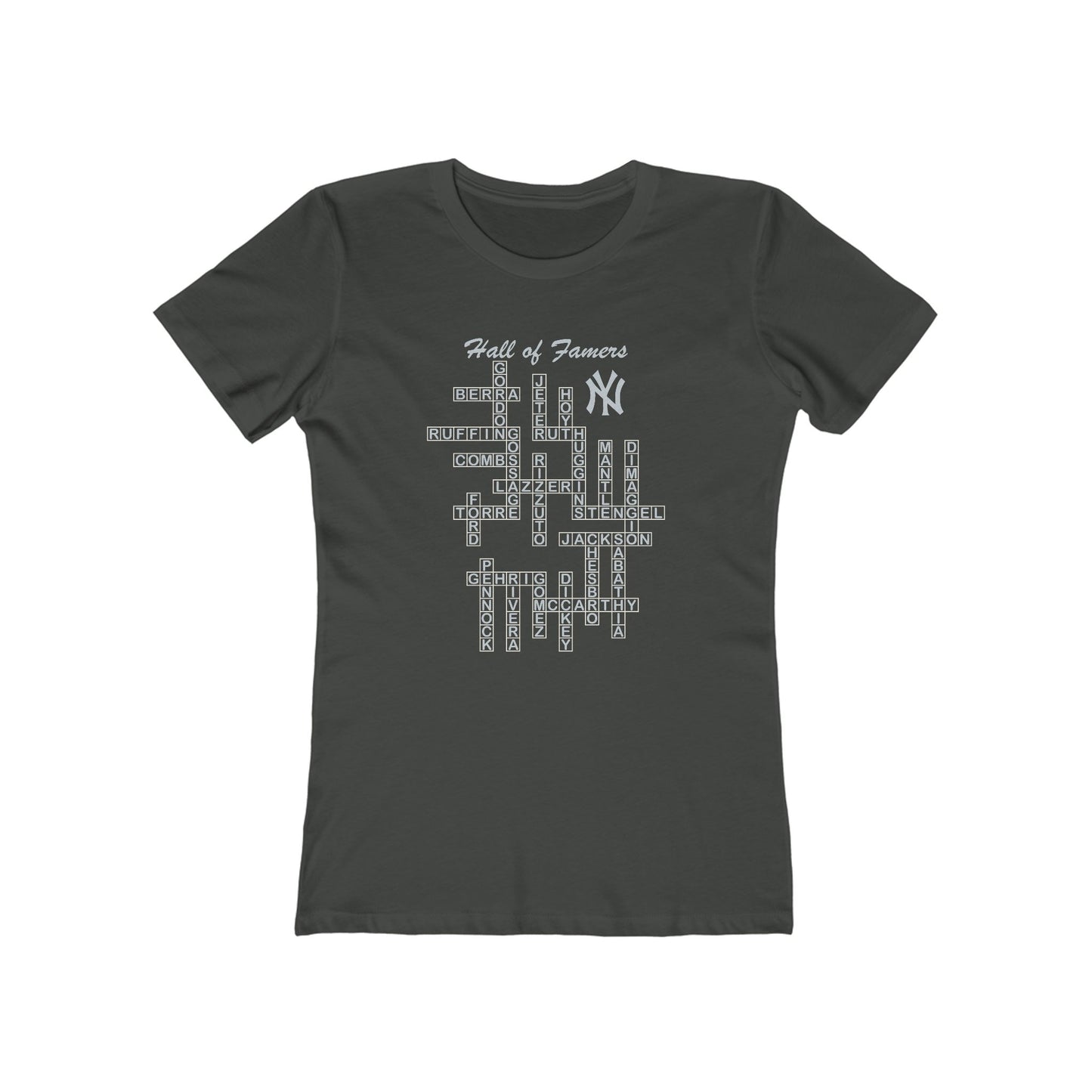 NY Yankees Hall of Famers - Crossword - Women's T-Shirt