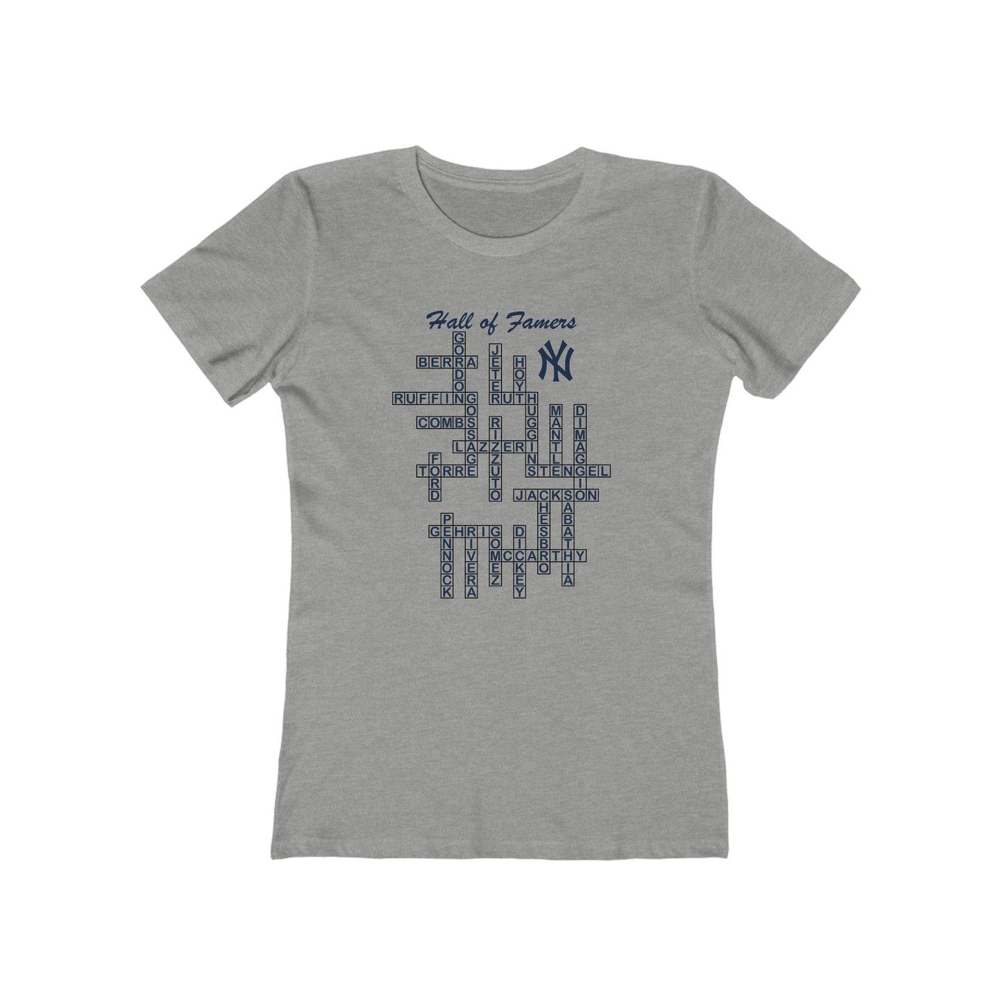 NY Yankees Hall of Famers - Crossword - Women's T-Shirt