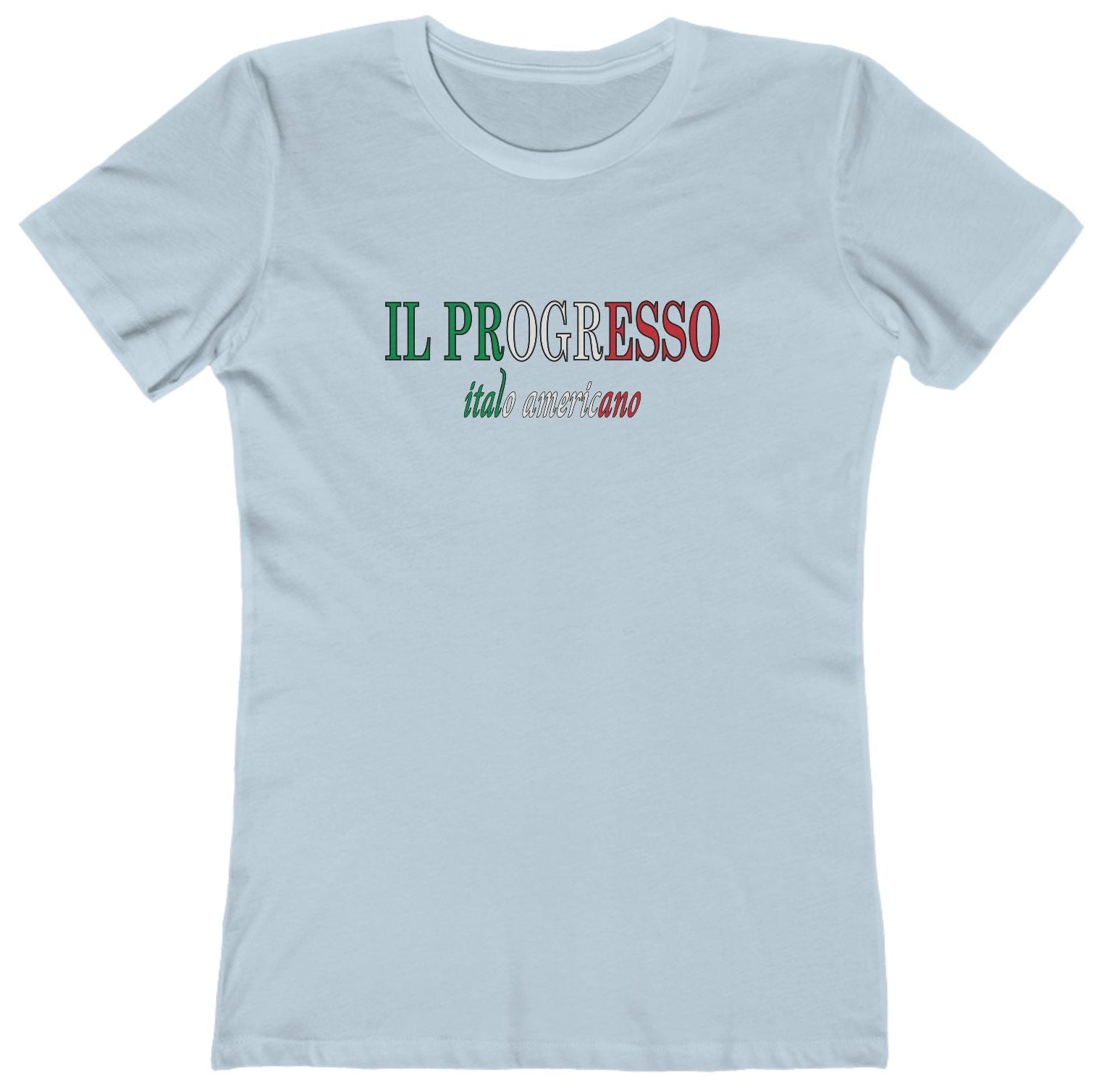 T-shirt with 'IL PROGRESSO' text in Italian 