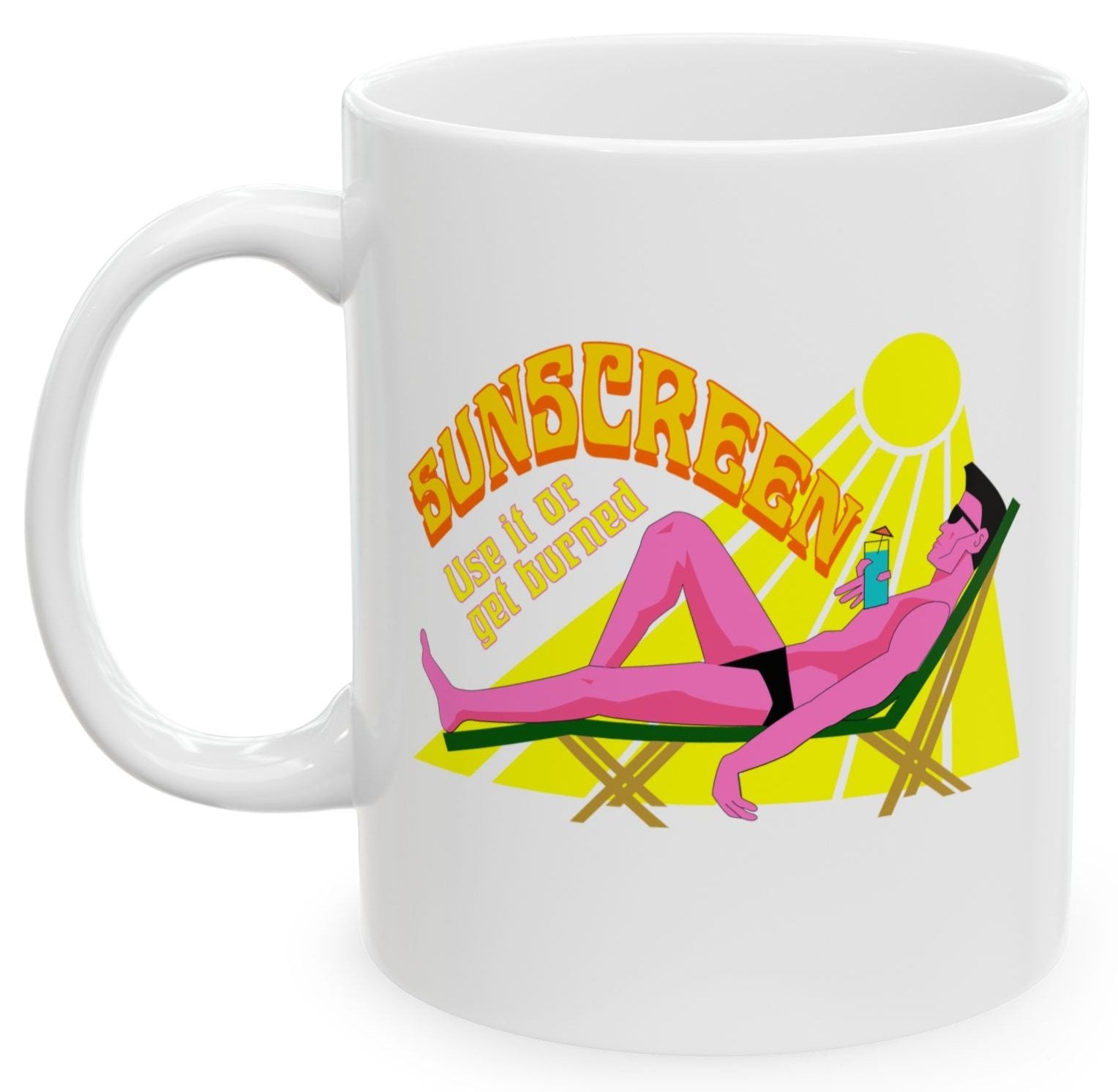 Sunscreen coffee mug