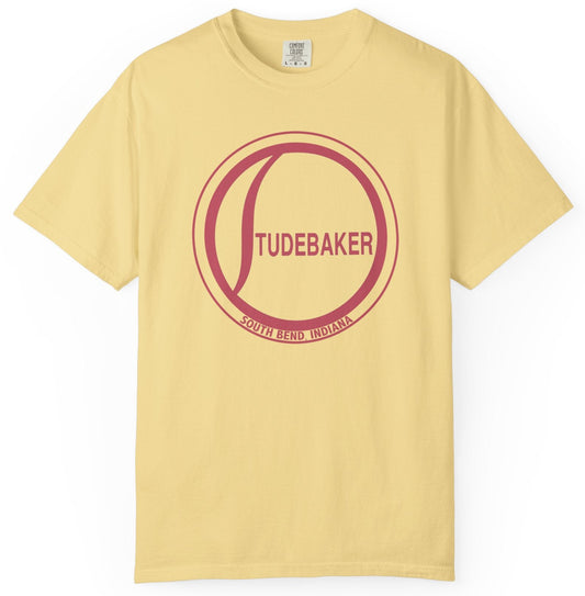 T-shirt with Studebaker graphic and 'South Bend, Indiana' text.