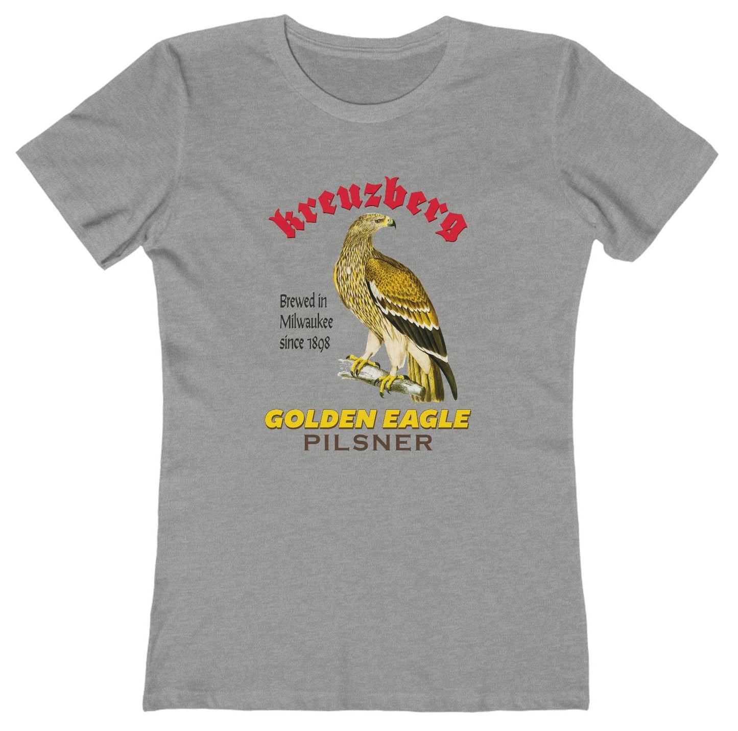 T-shirt with a graphic of an eagle in a beer ad