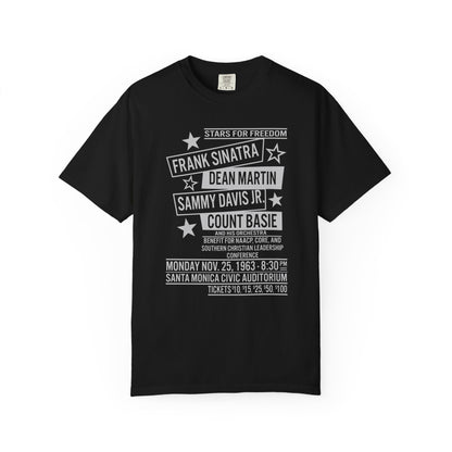 Frank Sinatra, Dean Martin, Sammy Davis Jr, Count Basie Stars for Freedom Unisex T-Shirt