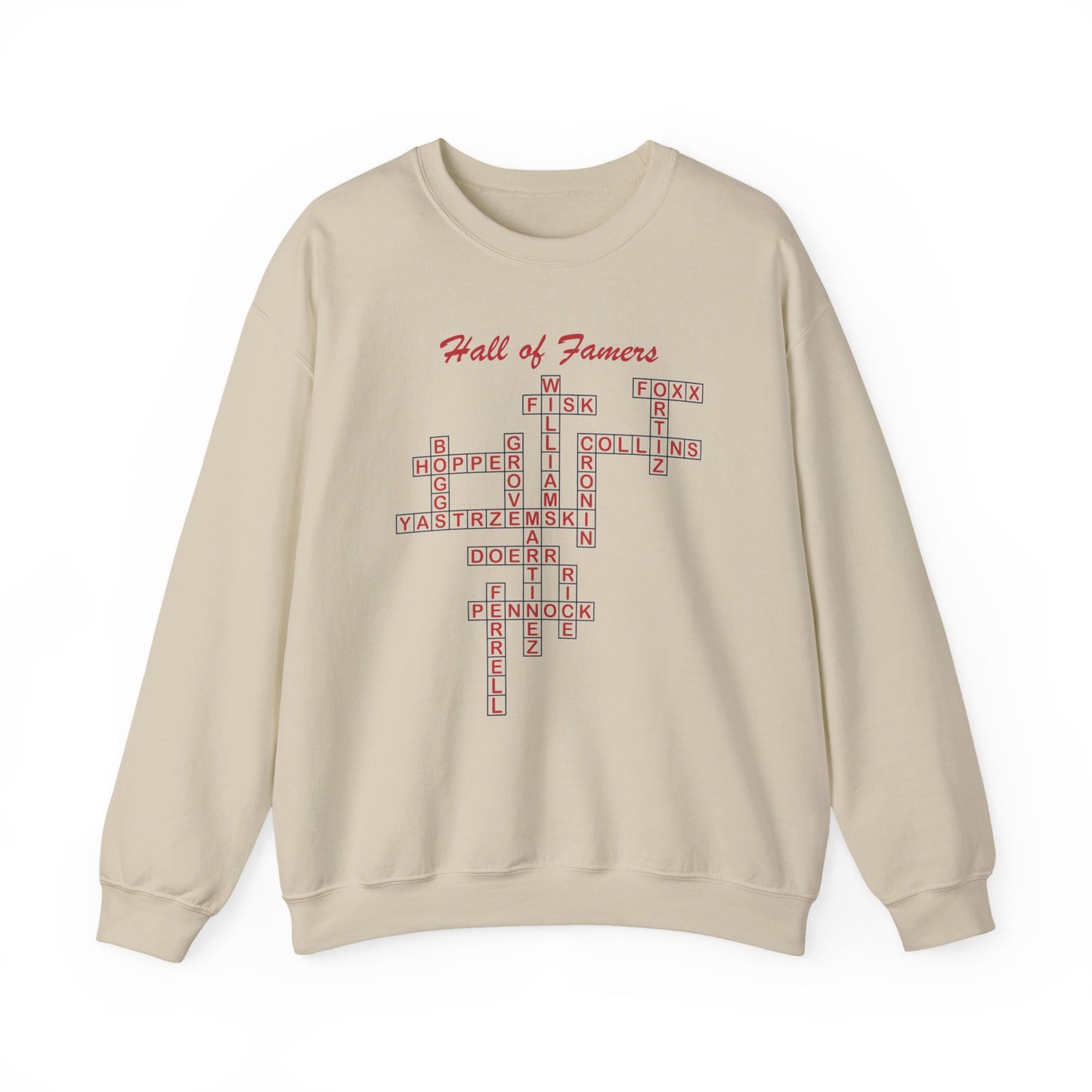 Boston Red Sox Hall of Famers Crossword Sweatshirt