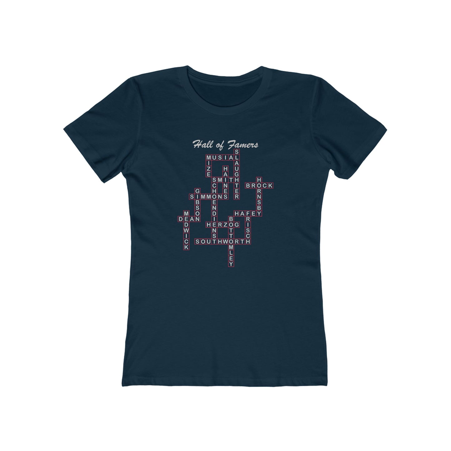 St Louis Cardinals Hall of Famers Crossword Women's T-Shirt