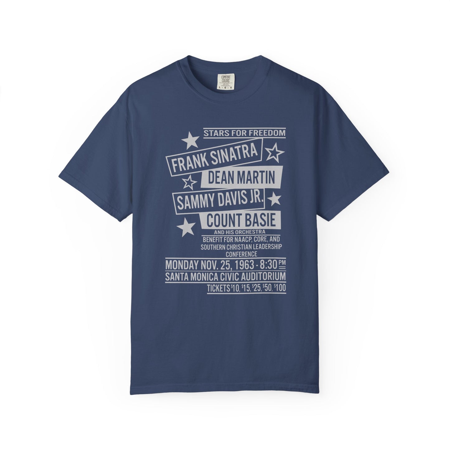 Frank Sinatra, Dean Martin, Sammy Davis Jr, Count Basie Stars for Freedom Unisex T-Shirt