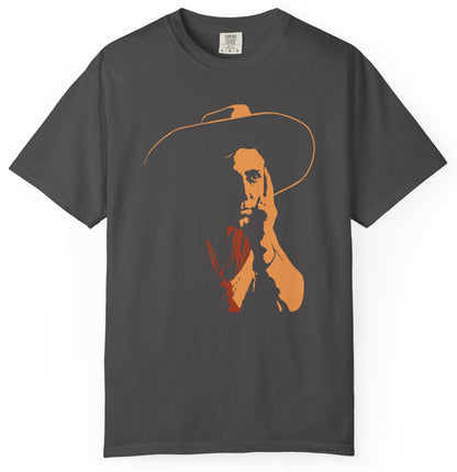 T-shirt with graphic of a cowboy 