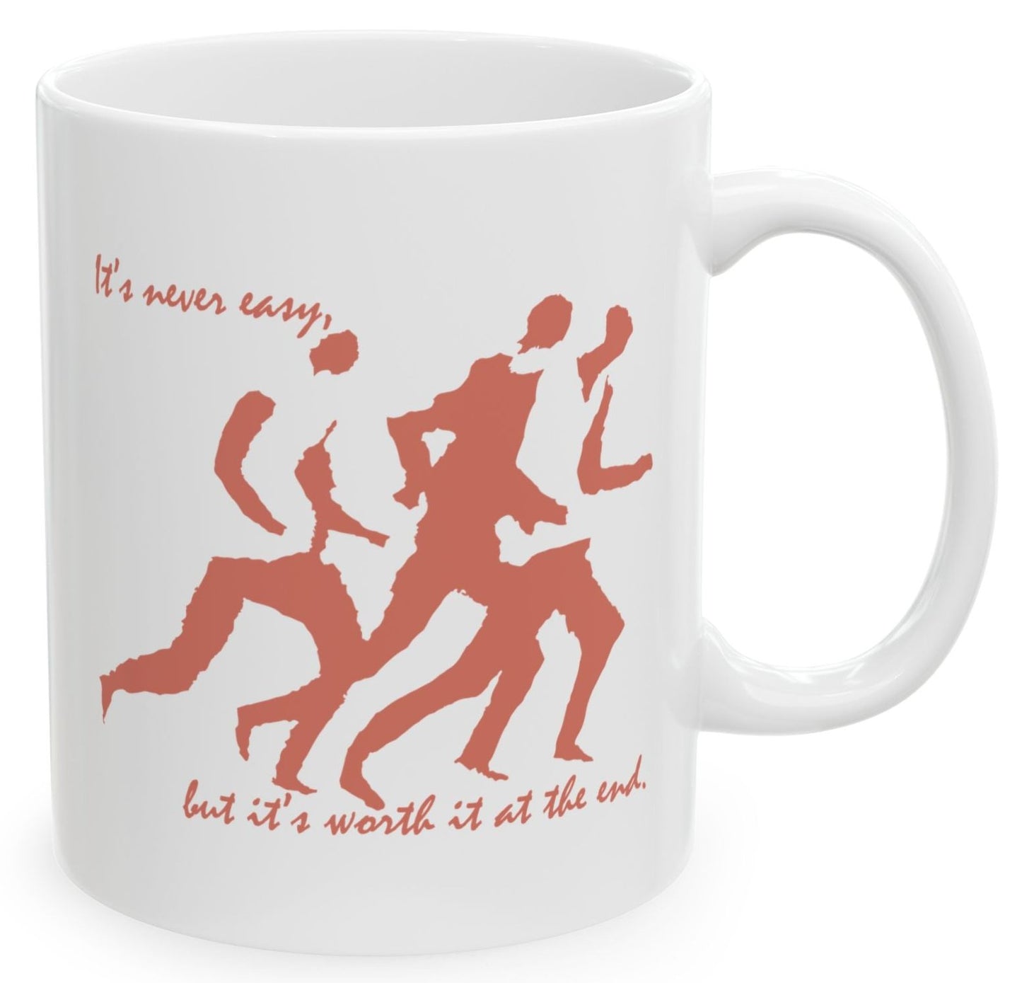 Running coffee mug