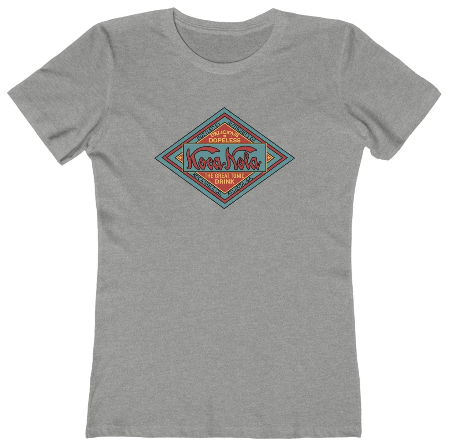 T-shirt with retro Koca Nola cola brand logo graphic