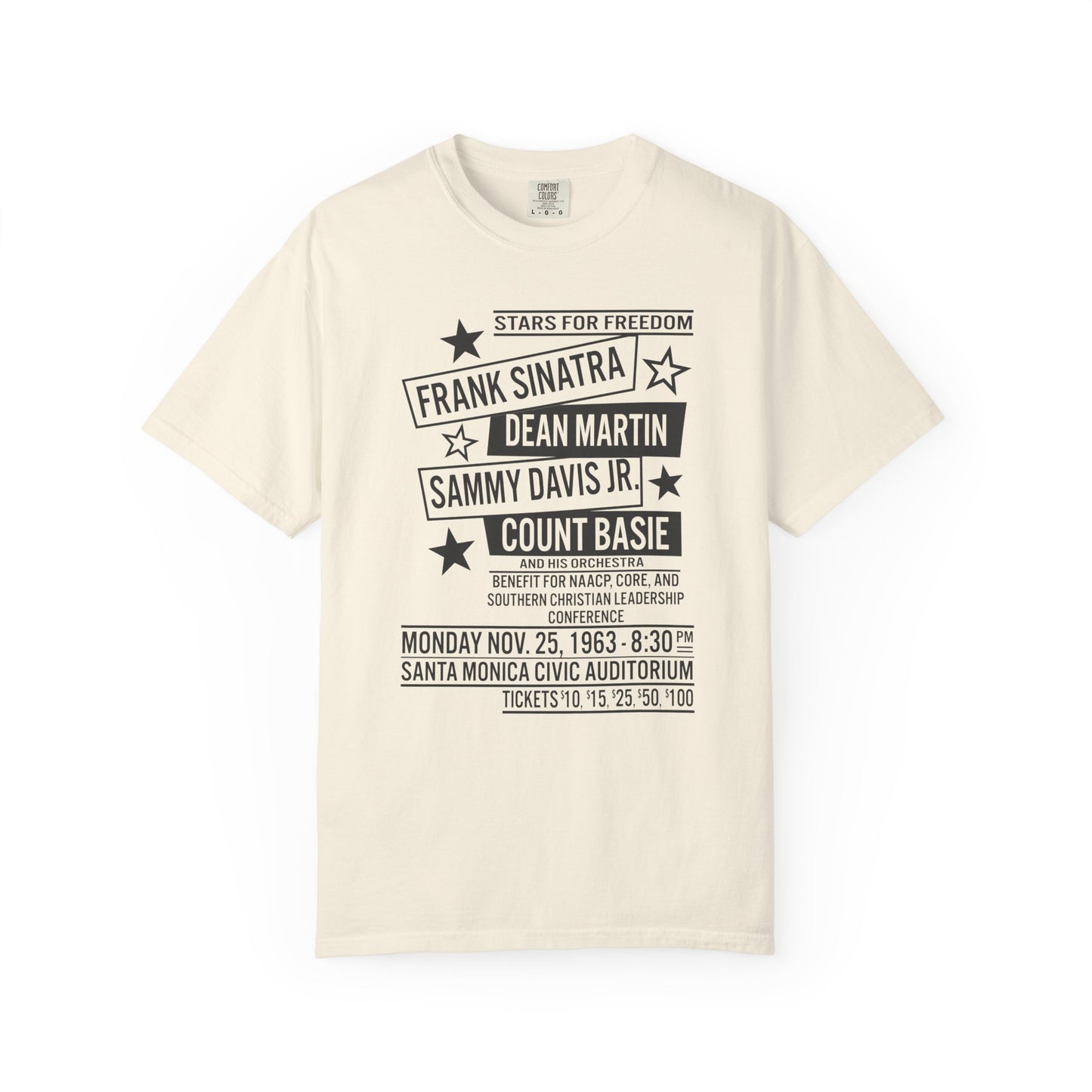 Frank Sinatra, Dean Martin, Sammy Davis Jr, Count Basie Stars for Freedom Unisex T-Shirt