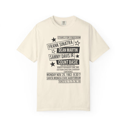Frank Sinatra, Dean Martin, Sammy Davis Jr, Count Basie Stars for Freedom Unisex T-Shirt