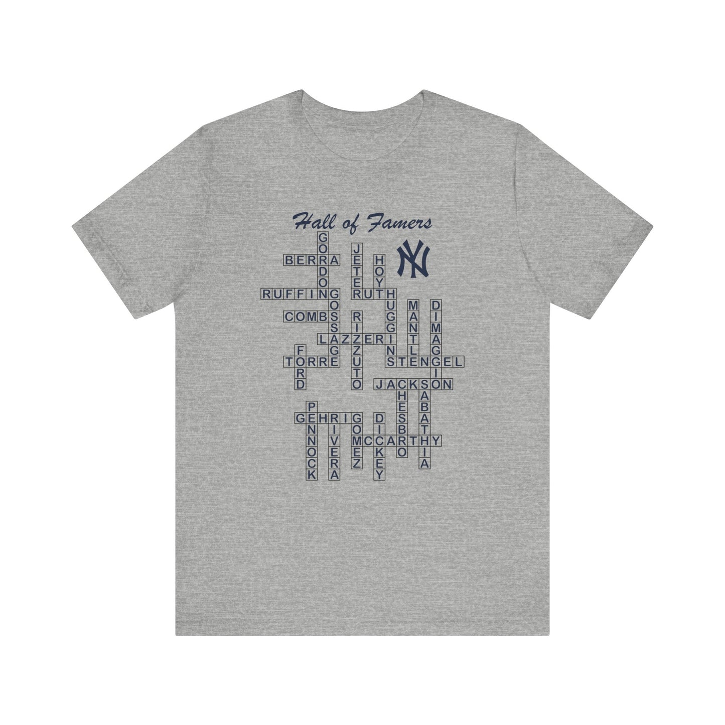 NY Yankees Hall of Famers Crossword Unisex T-Shirt