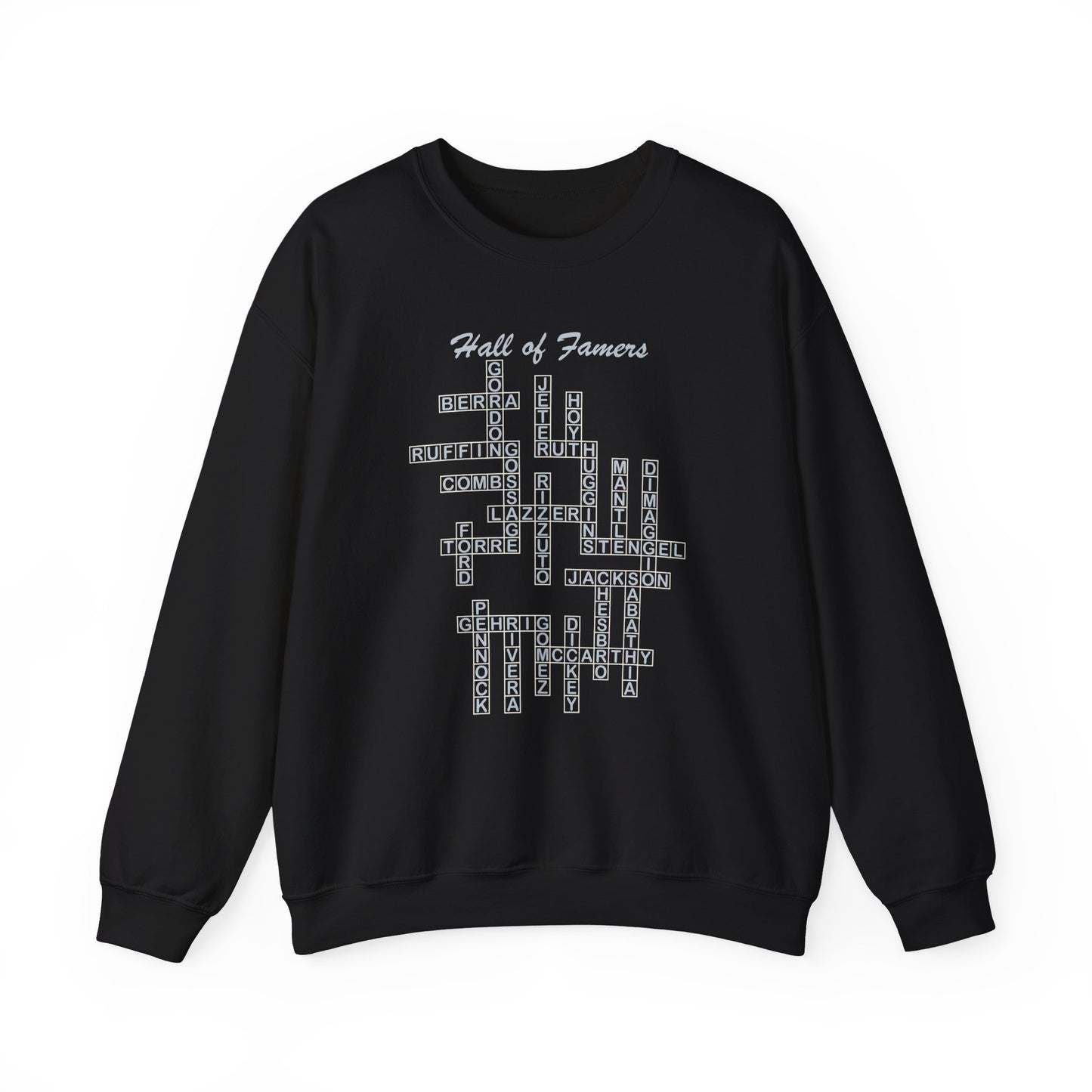 NY Yankees Hall of Famers Crossword Sweatshirt
