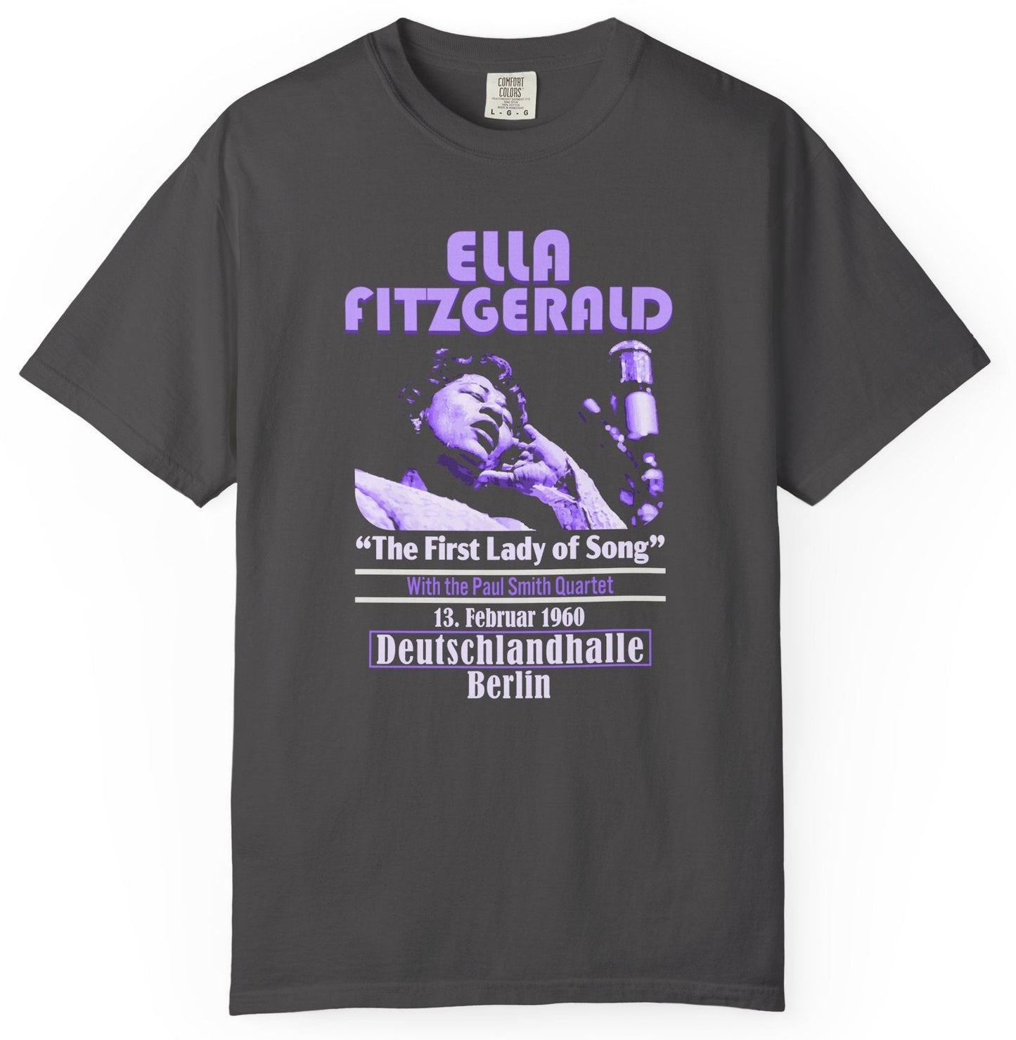 T-shirt with Ella Fitzgerald concert poster graphic