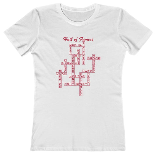 St Louis Cardinals Hall of Famers Crossword Women's T-Shirt