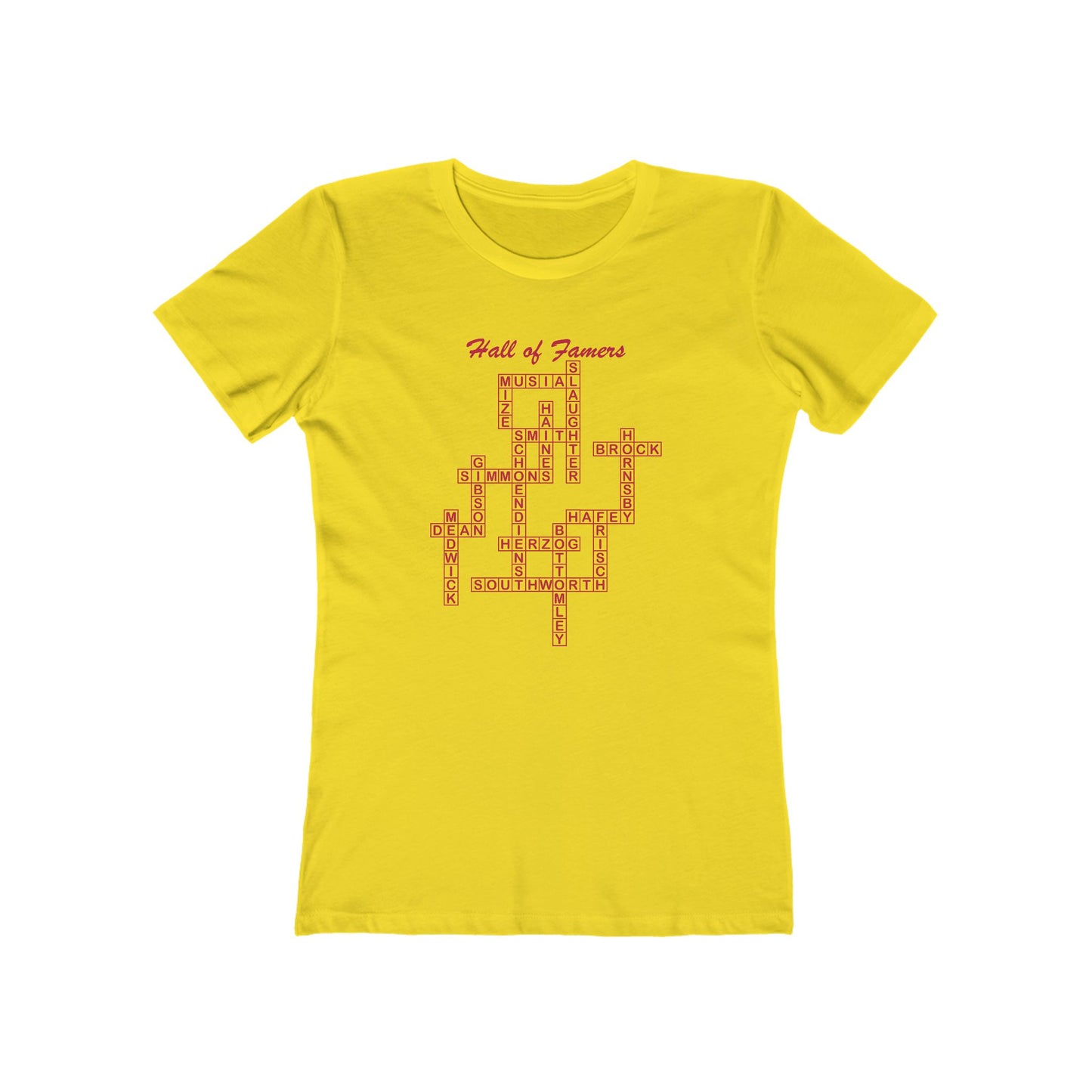 St Louis Cardinals Hall of Famers Crossword Women's T-Shirt
