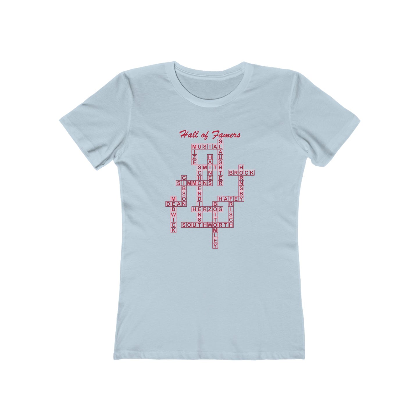 St Louis Cardinals Hall of Famers Crossword Women's T-Shirt