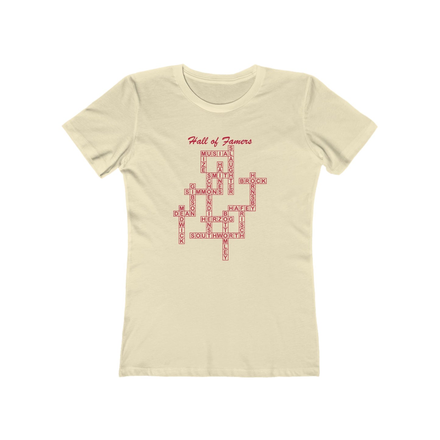 St Louis Cardinals Hall of Famers Crossword Women's T-Shirt