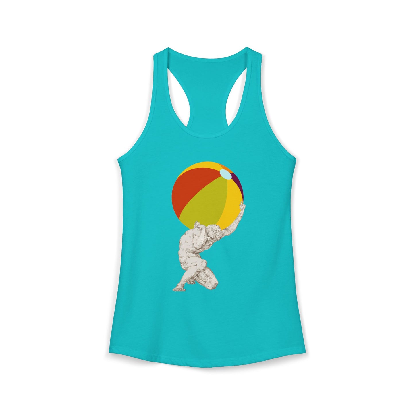 Atlas at the Beach Women's Racerback Tank