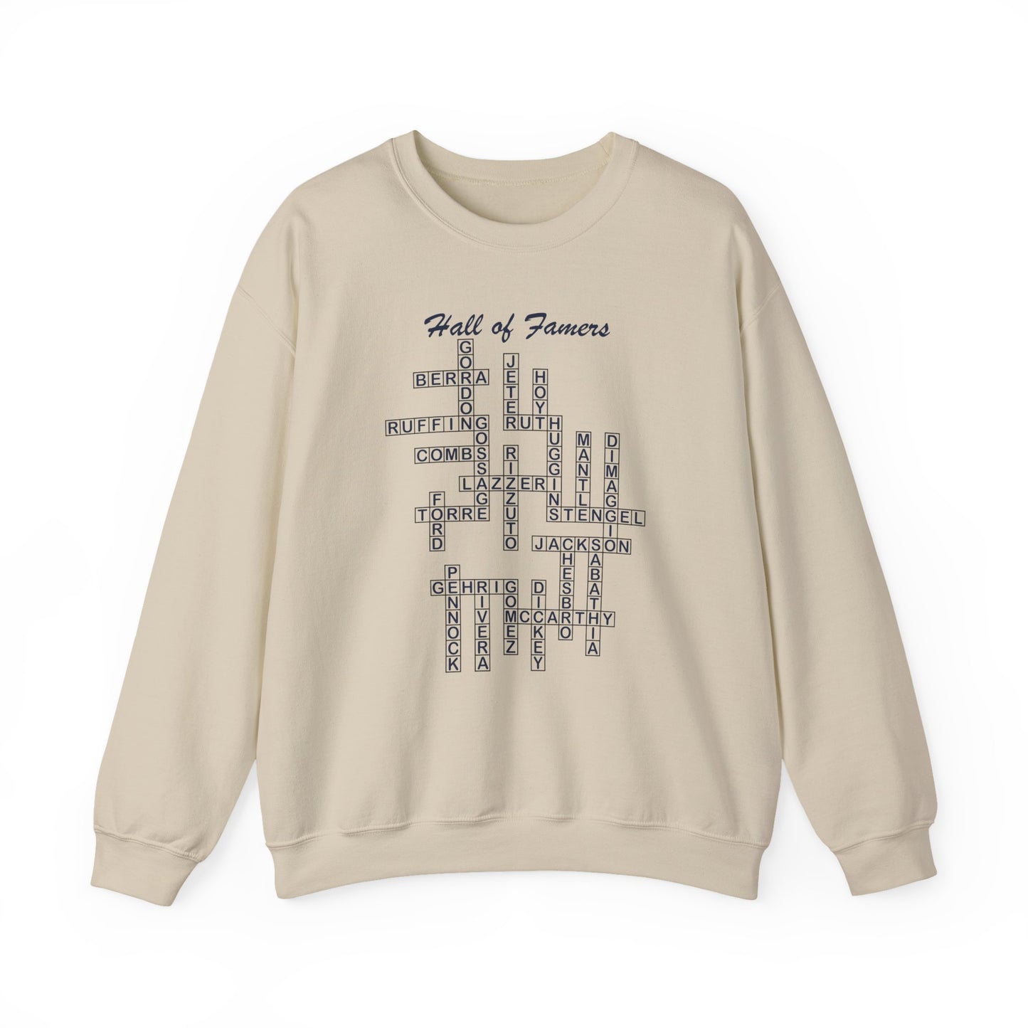 NY Yankees Hall of Famers Crossword Sweatshirt