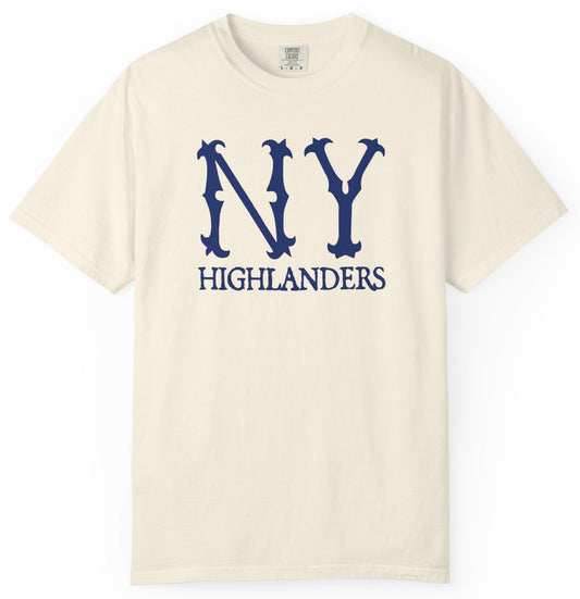 T-shirt with New York Highlanders baseball team graphic