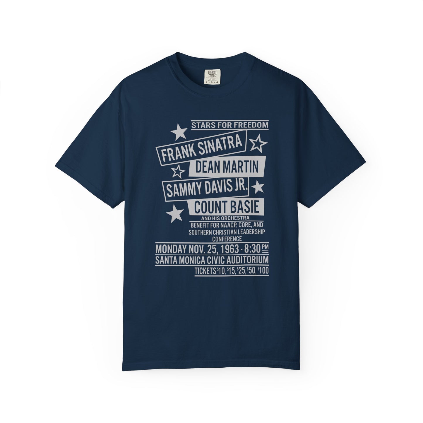 Frank Sinatra, Dean Martin, Sammy Davis Jr, Count Basie Stars for Freedom Unisex T-Shirt