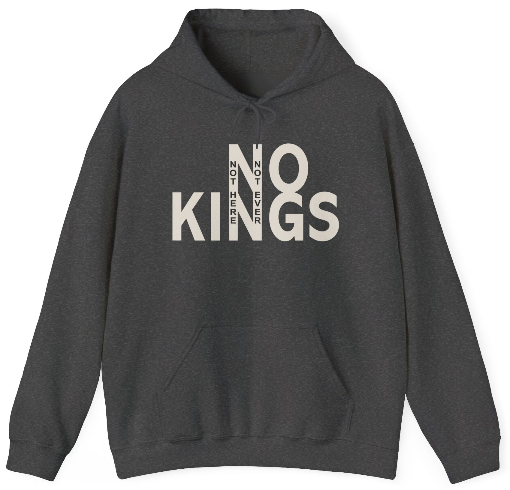 Hoodie with 'NO KINGS' text