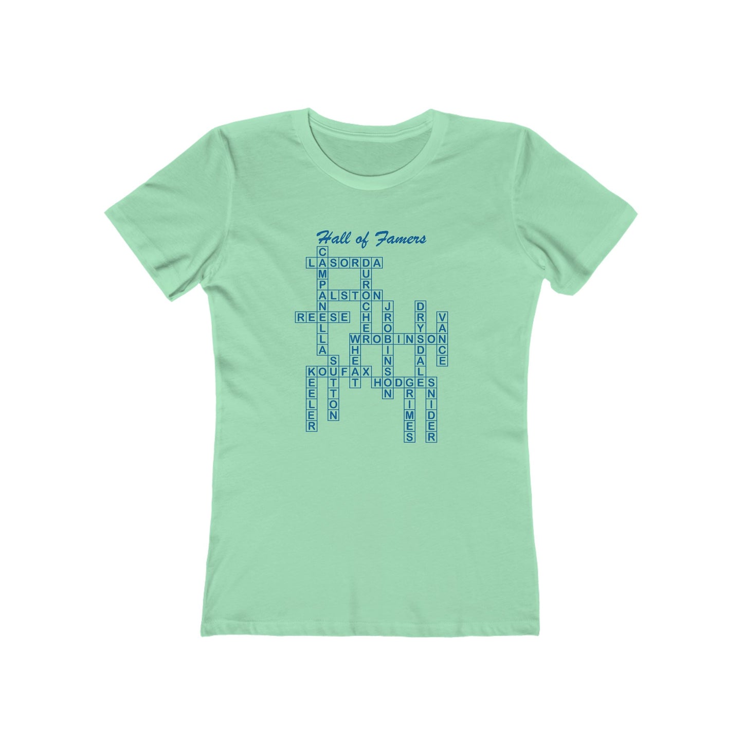 Dodgers Hall of Famers Crossword Women's T-Shirt