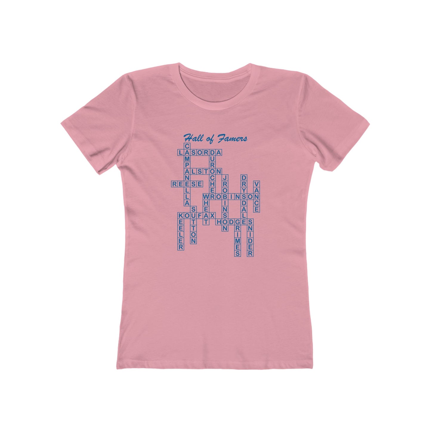 Dodgers Hall of Famers Crossword Women's T-Shirt