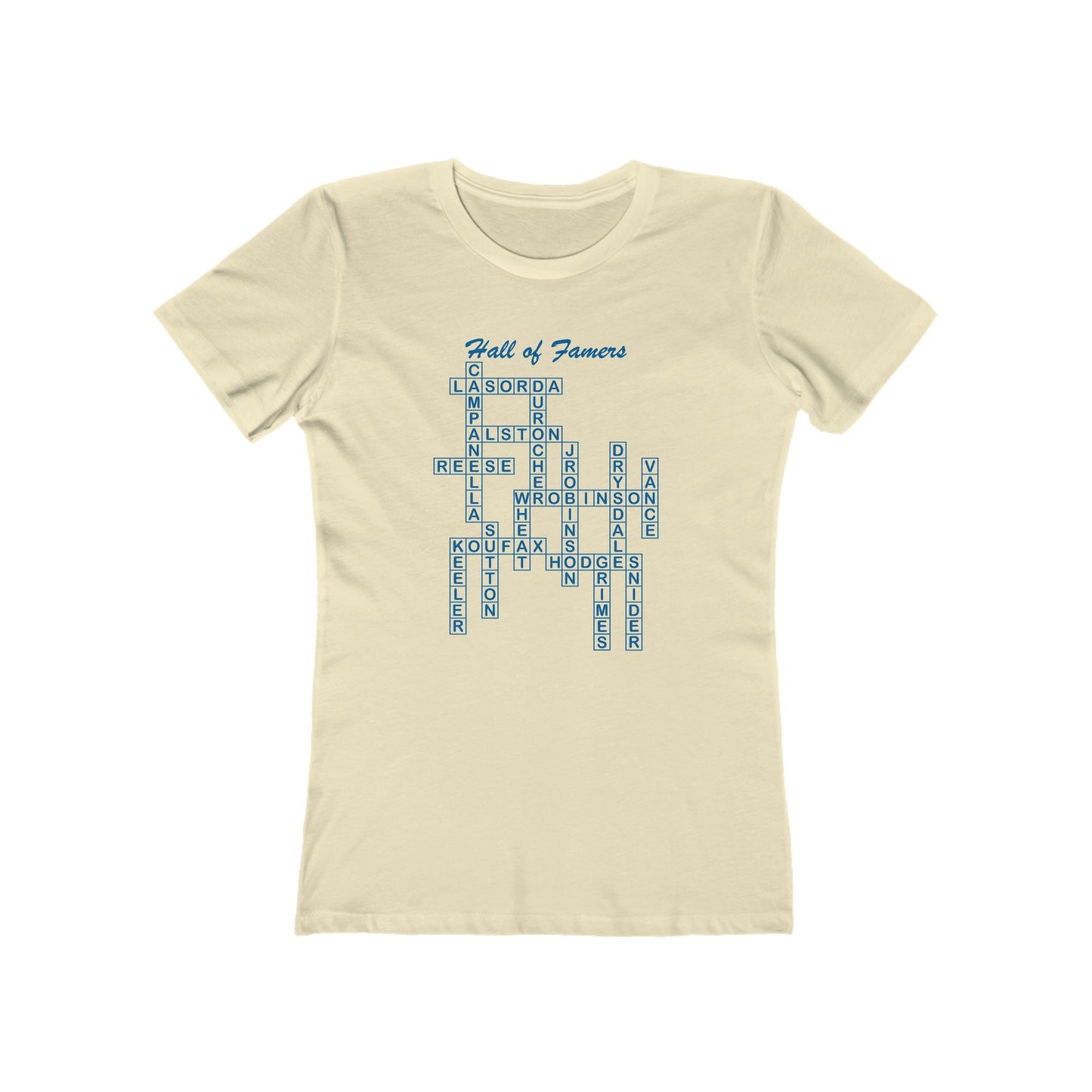 Dodgers Hall of Famers Crossword Women's T-Shirt