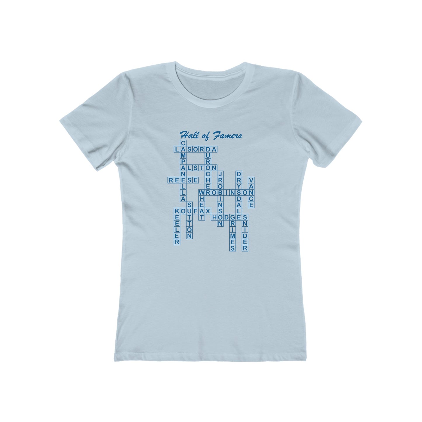 Dodgers Hall of Famers Crossword Women's T-Shirt