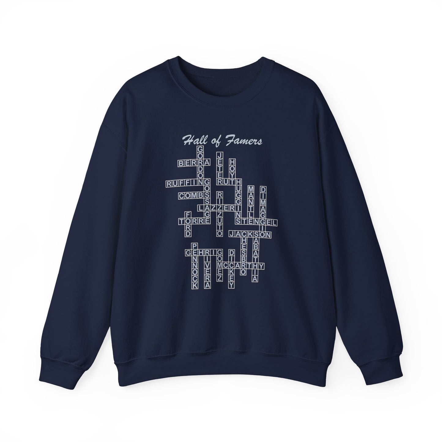 NY Yankees Hall of Famers Crossword Sweatshirt