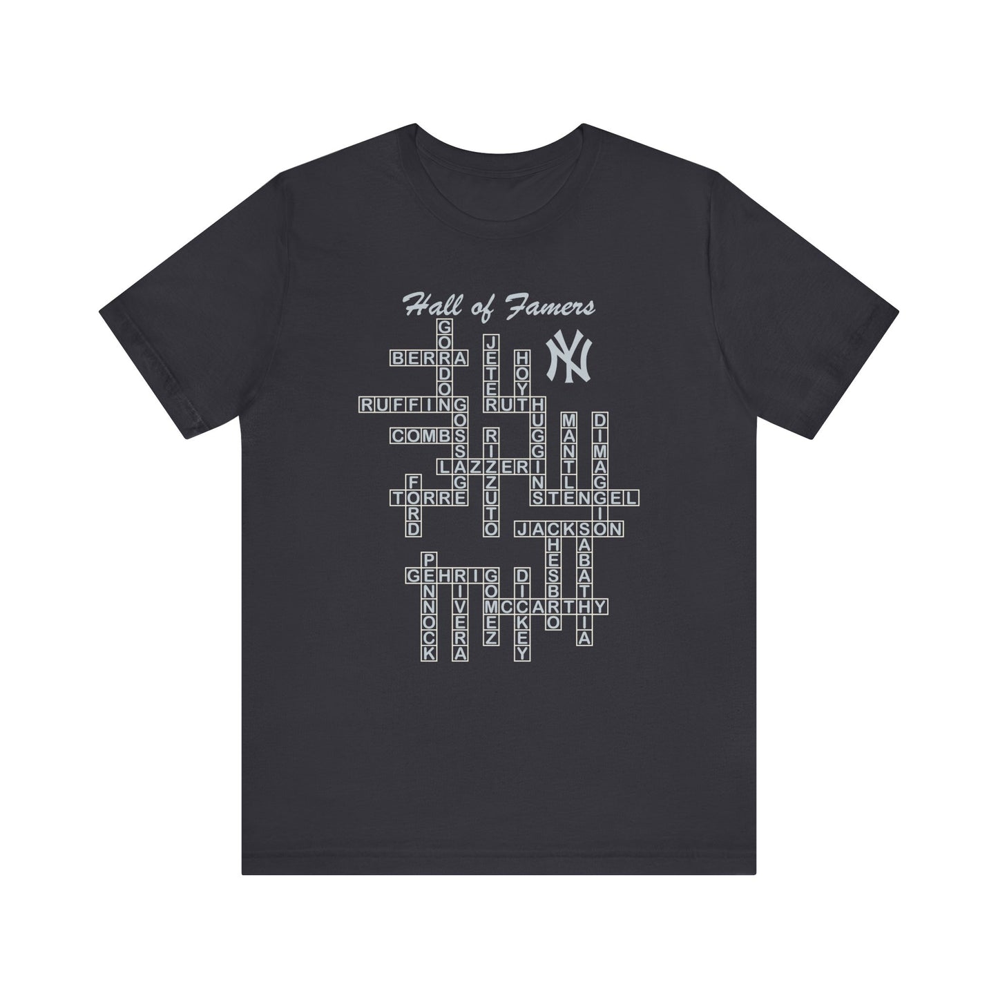 NY Yankees Hall of Famers Crossword Unisex T-Shirt