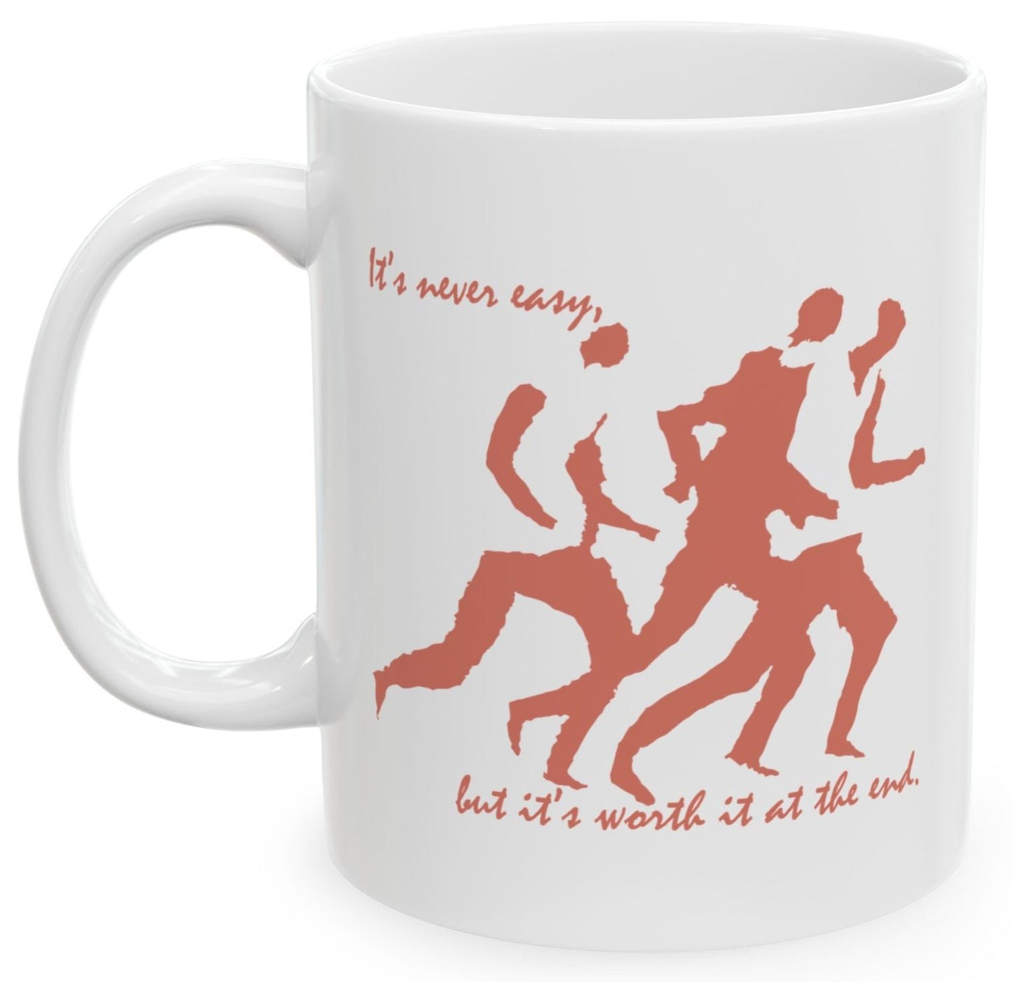 Running coffee mug