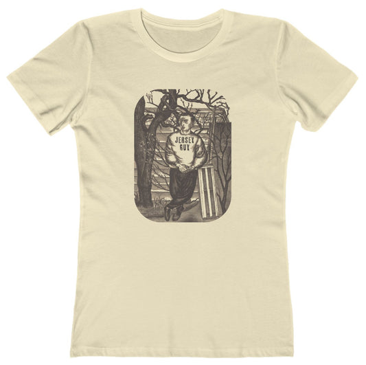 T-shirt of a man in a 'Jersey Guy' shirt