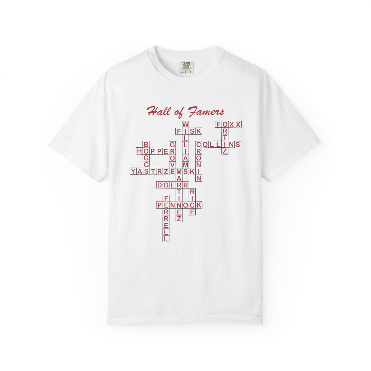 Boston Red Sox Hall of Famers Crossword Unisex T-Shirt