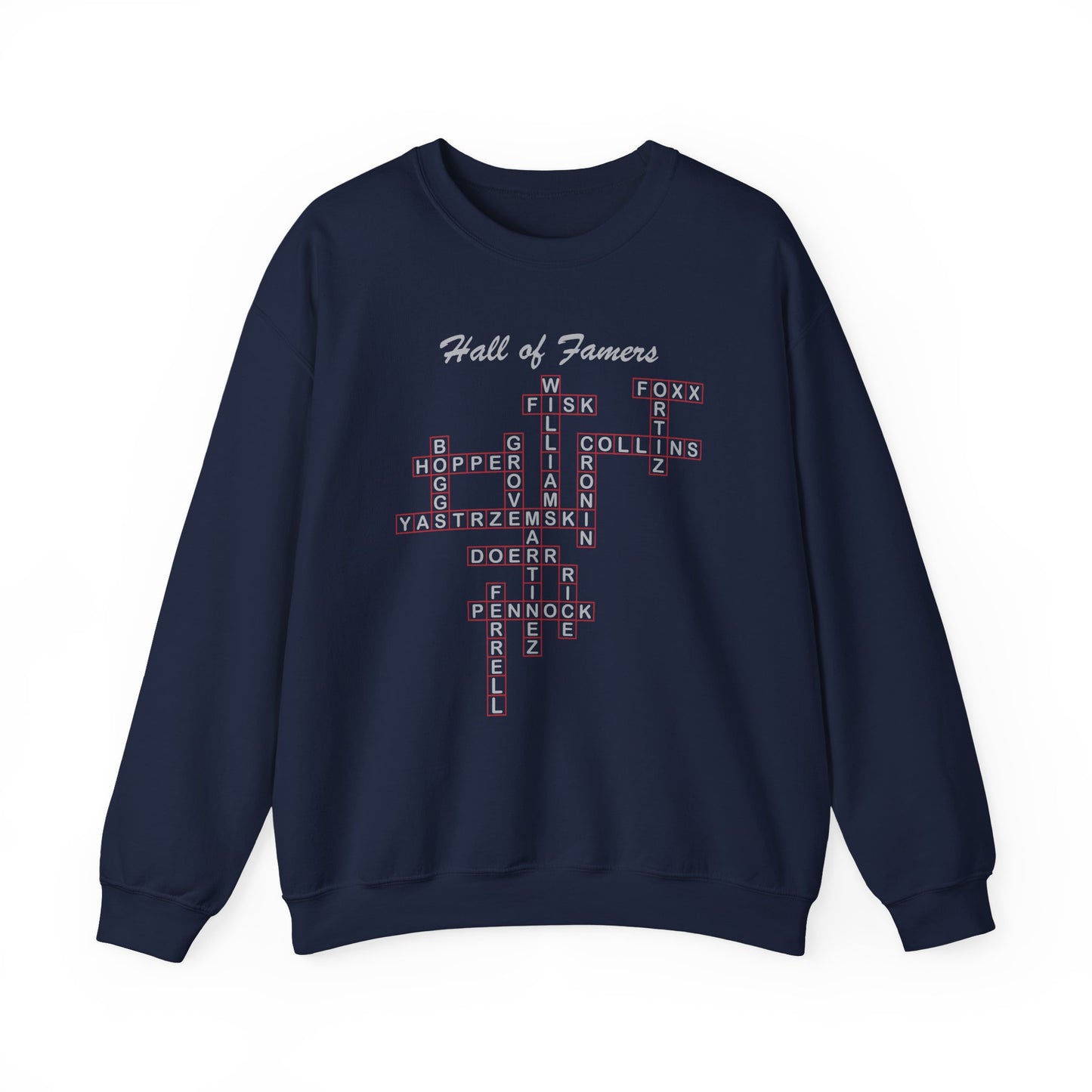 Boston Red Sox Hall of Famers Crossword Sweatshirt