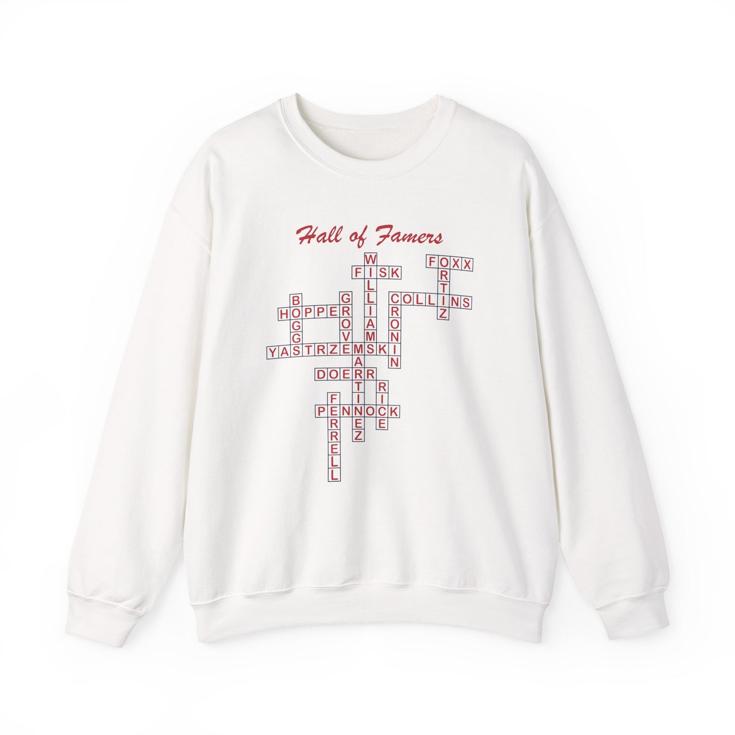 Boston Red Sox Hall of Famers Crossword Sweatshirt