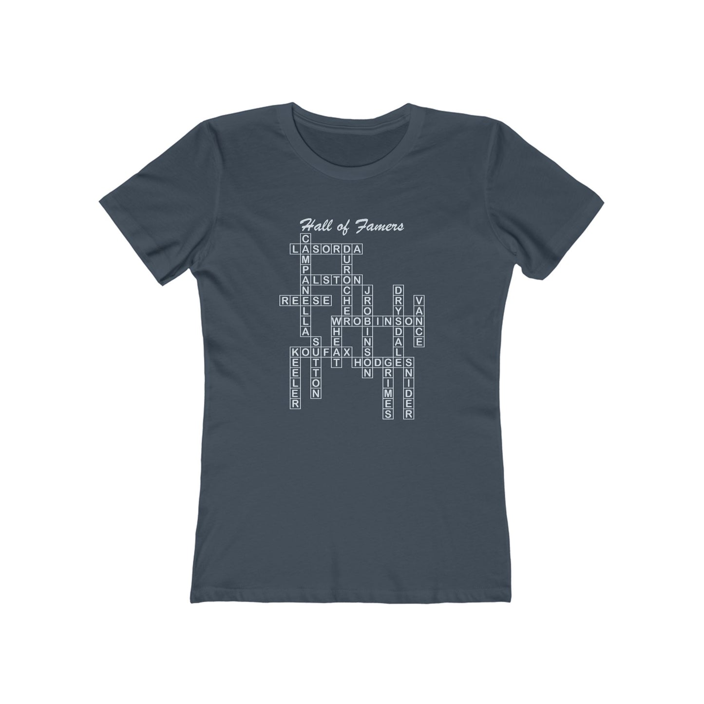 Dodgers Hall of Famers Crossword Women's T-Shirt