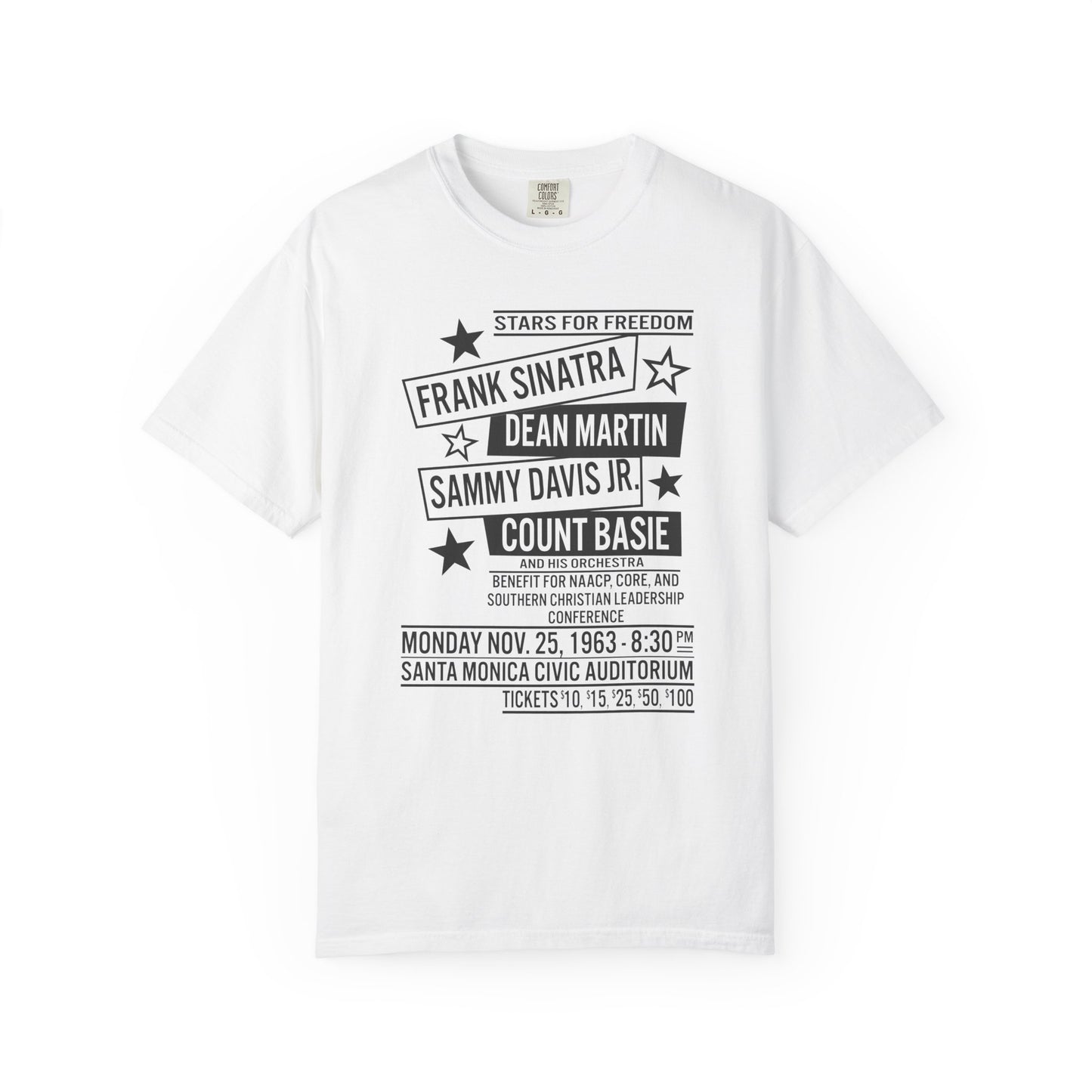 Frank Sinatra, Dean Martin, Sammy Davis Jr, Count Basie Stars for Freedom Unisex T-Shirt