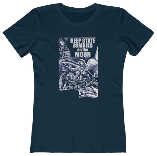 Deep State Zombies on the Moon Women's T-Shirt