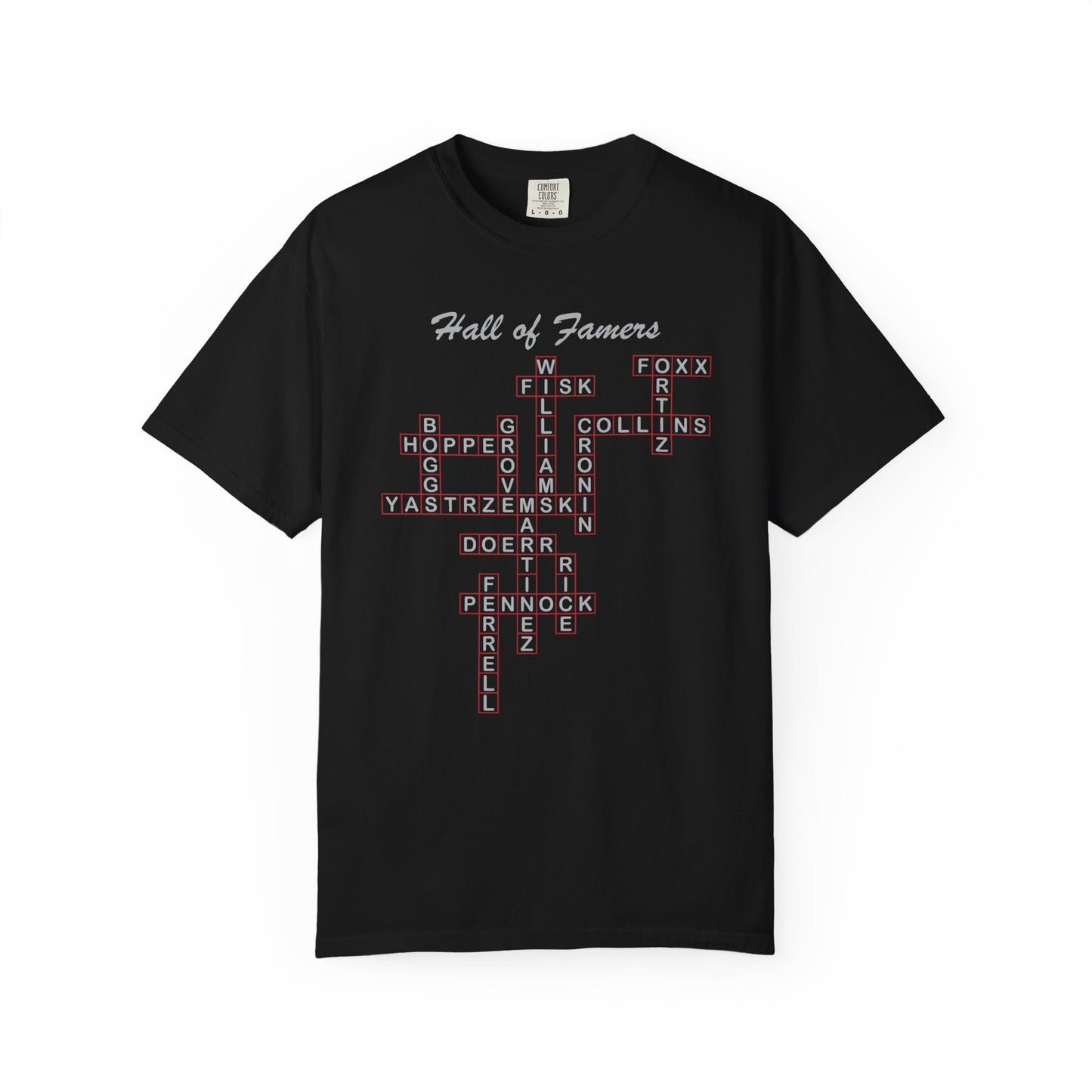 Boston Red Sox Hall of Famers Crossword Unisex T-Shirt