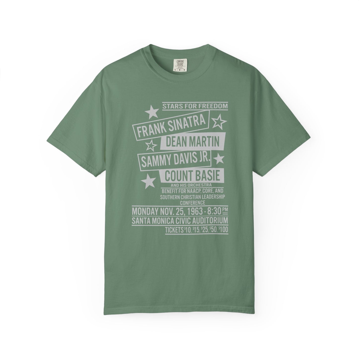 Frank Sinatra, Dean Martin, Sammy Davis Jr, Count Basie Stars for Freedom Unisex T-Shirt