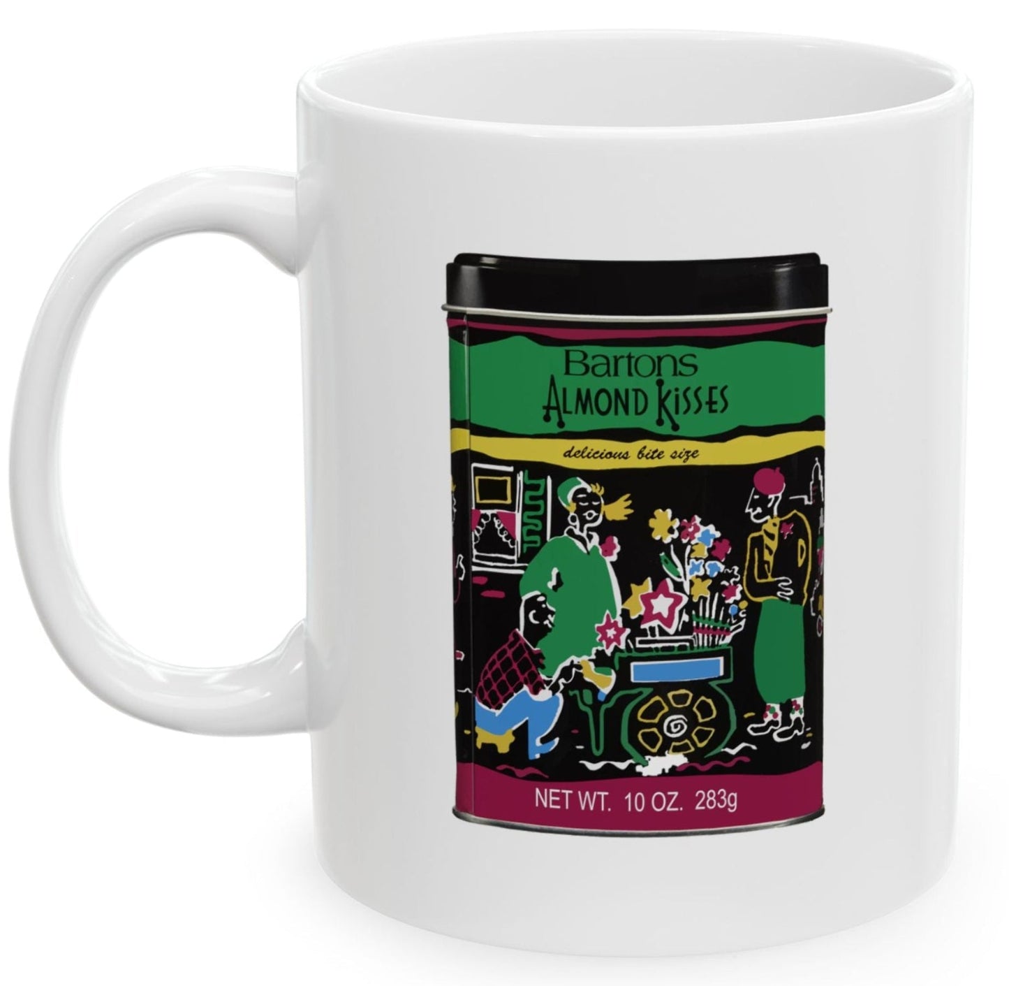 Barton's Almond Kisses Coffee Mug, Ceramic 11oz