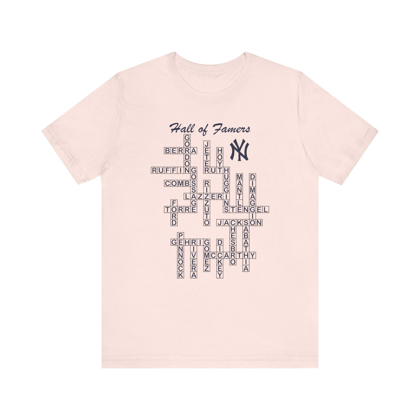 NY Yankees Hall of Famers Crossword Unisex T-Shirt