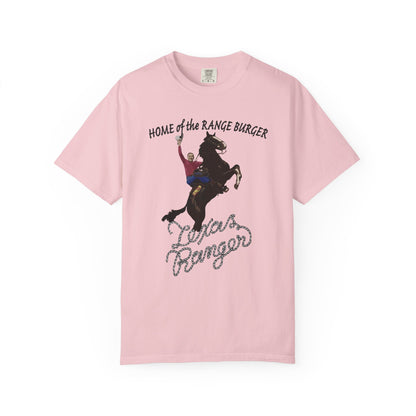 Texas Ranger Range Burger T-shirt Island Park Oceanside Long Beach Unisex Tee